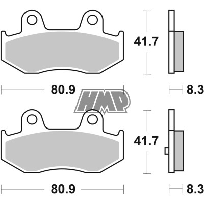 Pastilhas travão KAWASAKI SC EPSILON 250 / SUZUKI AN BURGMAN 250 / 400 / 174HF - SBS